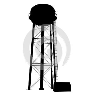 Water tower vector eps illustration by crafteroks