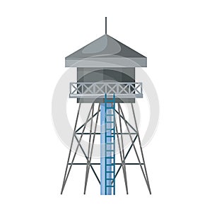 Water tower vector icon.Cartoon vector icon isolated on white background water tower.
