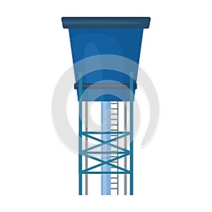 Water tower vector icon.Cartoon vector icon isolated on white background water tower.