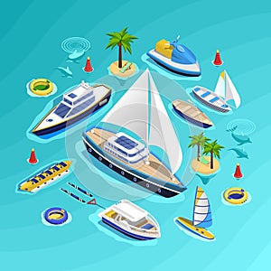 Water Transport Isometric Collection