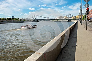 Water travel in the center of Moscow