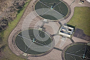 Water treatment plant aerial