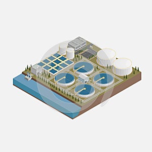 water treatment plant clarifier supply to city