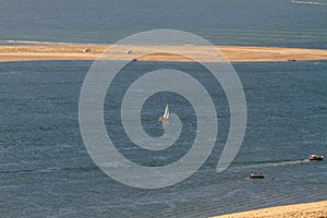 Water, trees and sand at the Dune of Pilat