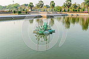 Water turbine in the lake