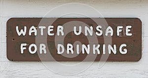 Water Unsafe For Drinking photo