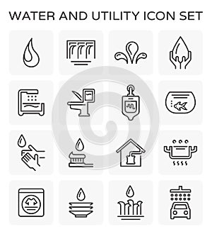 Water and utility icon