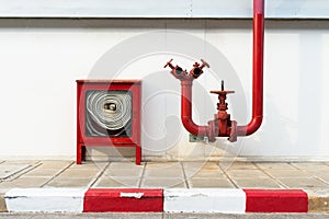Water valve fire with Fire hose cabinet