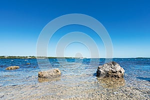 Water view at John Pennekamp state park in Key Largo, Florida photo