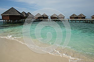 Water villas on Maldives