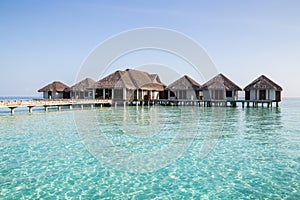 Water villas in the Maldives