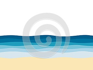Water wave background vector illustration. Abstract blue background
