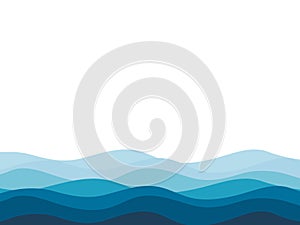 Water wave background vector illustration. Abstract blue and white background