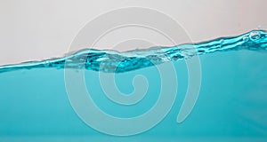 Water wave blue splash background isolated, motion liquid shape stream curve