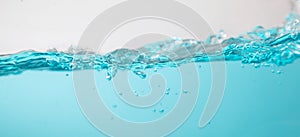 Water wave blue splash background isolated, motion liquid shape stream curve