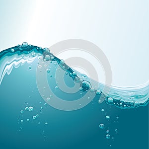 Water Wave With Bubbles