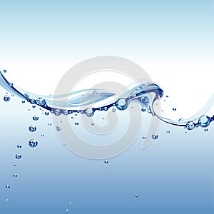 Agua ola burbujas 