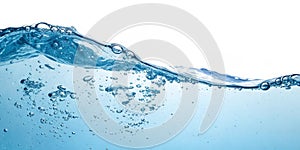 Water wave with bubbles