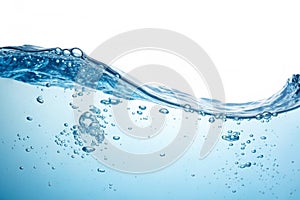 Water wave with bubbles