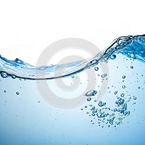 Water wave with bubbles