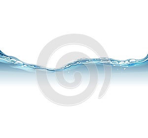 Water Wave Isolated White Background