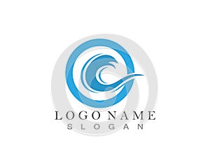 Water wave logo Template
