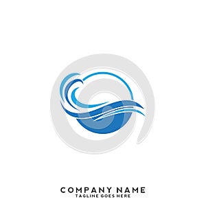 Water wave Logo Template