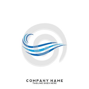 Water wave Logo Template