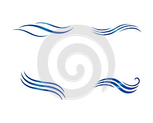 Water Wave Logo Template. vector Icon illustration