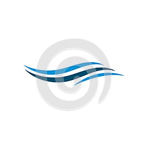 Water Wave Logo Template. vector Icon illustration