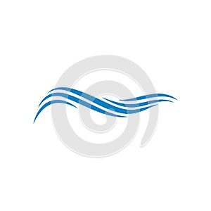Water Wave Logo Template. vector Icon illustration