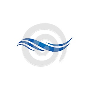 Water Wave Logo Template. vector Icon illustration