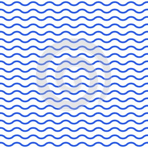 Water or Wave pattern. Seamless water texture. Wavy lines background. Vector illustration