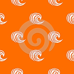 Water wave pattern vector orange