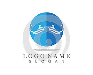 Water wave spalsh logo Template