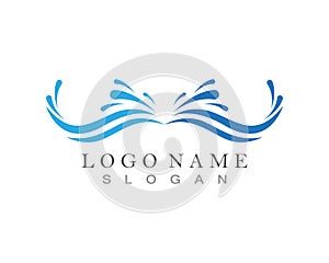Water wave spalsh logo Template