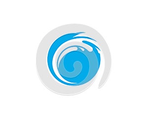 Water Wave spash symbol and icon Logo
