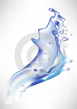 Water wave splash element