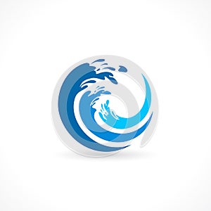 Water wave splash icon photo