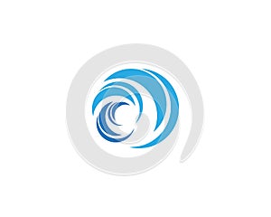 Water wave splash icon logo vector