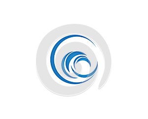 Water wave splash icon logo vector