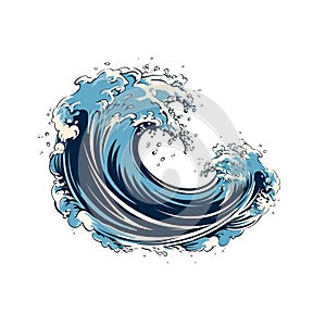 Water wave splash logo