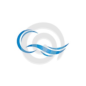 Water Wave symbol and icon Logo Template