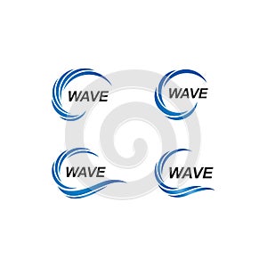 Water Wave symbol and icon Logo Template