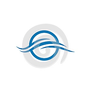 Water Wave symbol and icon Logo Template