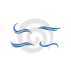 Water Wave symbol and icon Logo Template