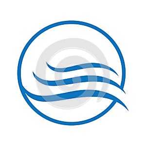 Water Wave symbol and icon Logo Template vector