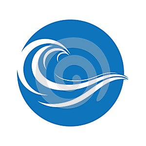 Water Wave symbol and icon Logo Template vector