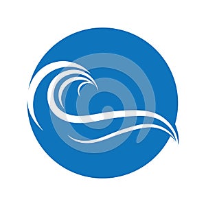 Water Wave symbol and icon Logo Template vector