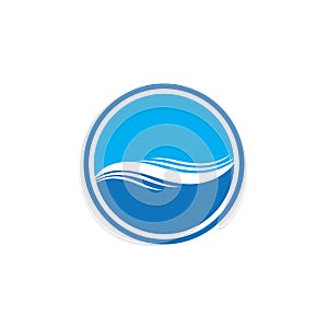 Water Wave symbol and icon Logo Template vector